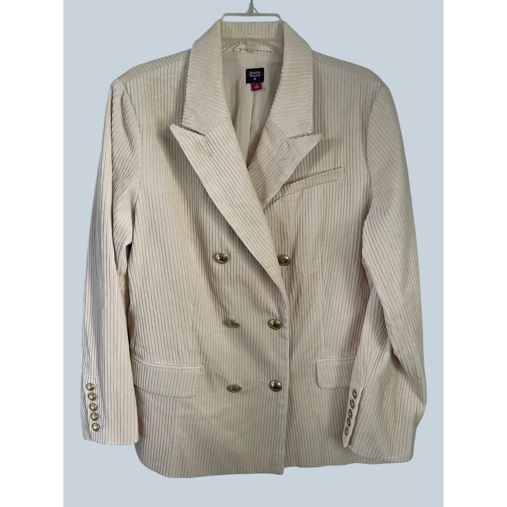 NWOT Rowing Blazers x Target Cream Corduroy Double Breasted Blazer Jacket XL